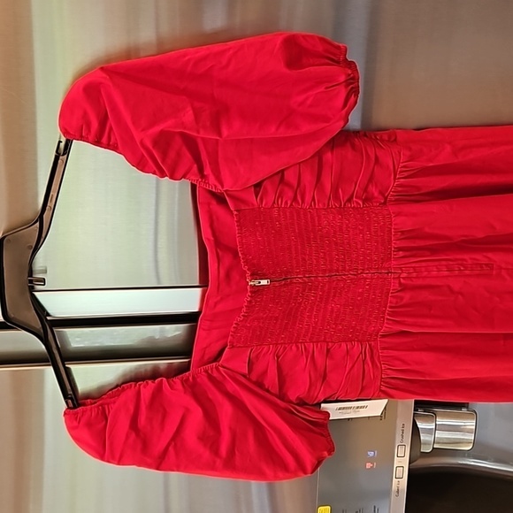 💕REFORMATION💕 Rachelle Dress ~ Cherry Red 12 NWT - Picture 12 of 16